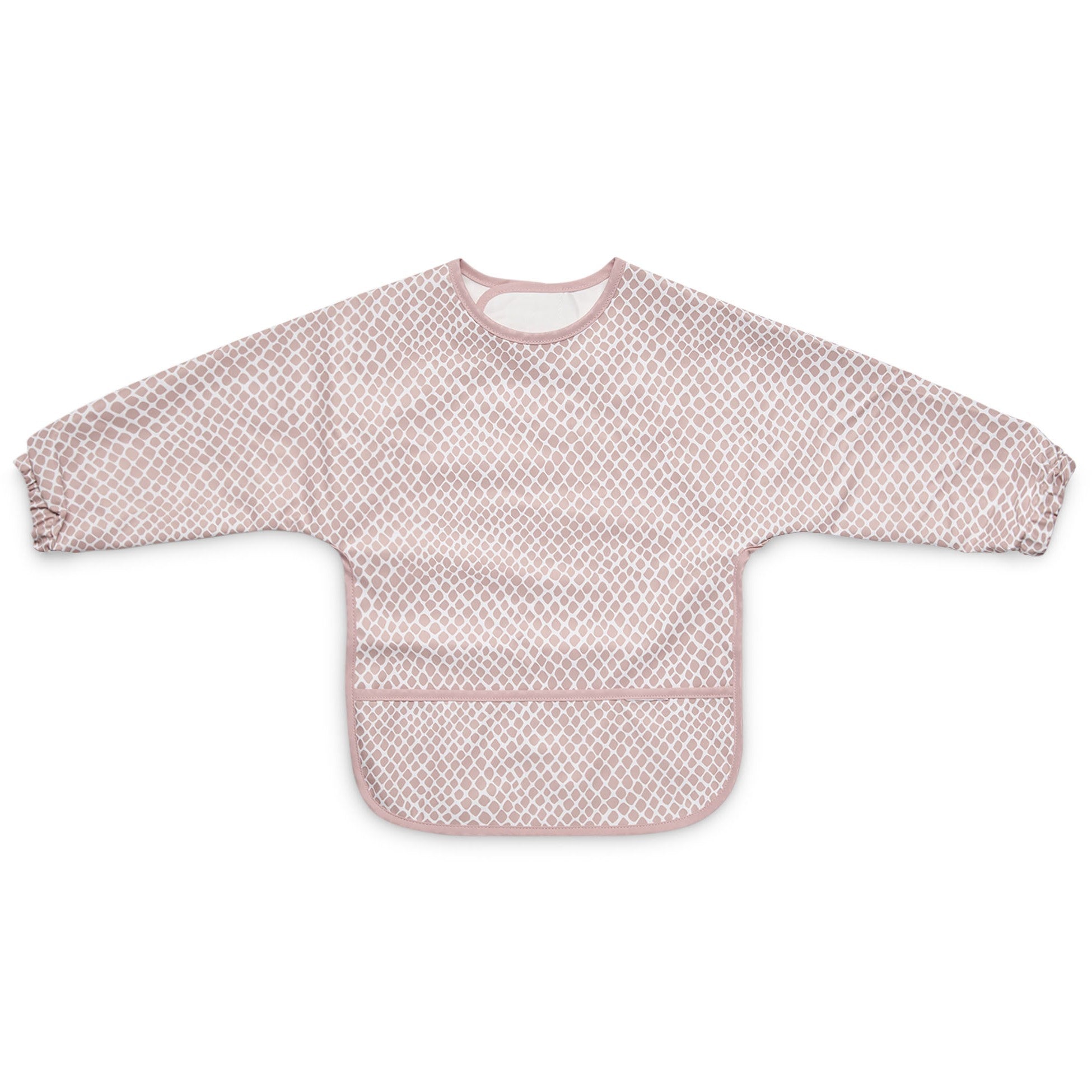 Jollein Waterproof slabbetje met Mouw - Snake Pale Pink