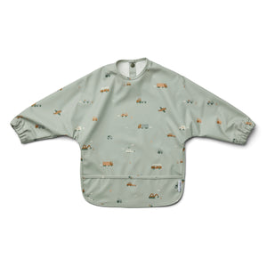 Liewood Merle Cape Slabbetje - Vehicles Dove Blue