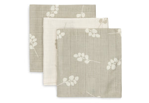 Jollein Monddoekje Hydrofiel - Twig Olive Green 3-pack