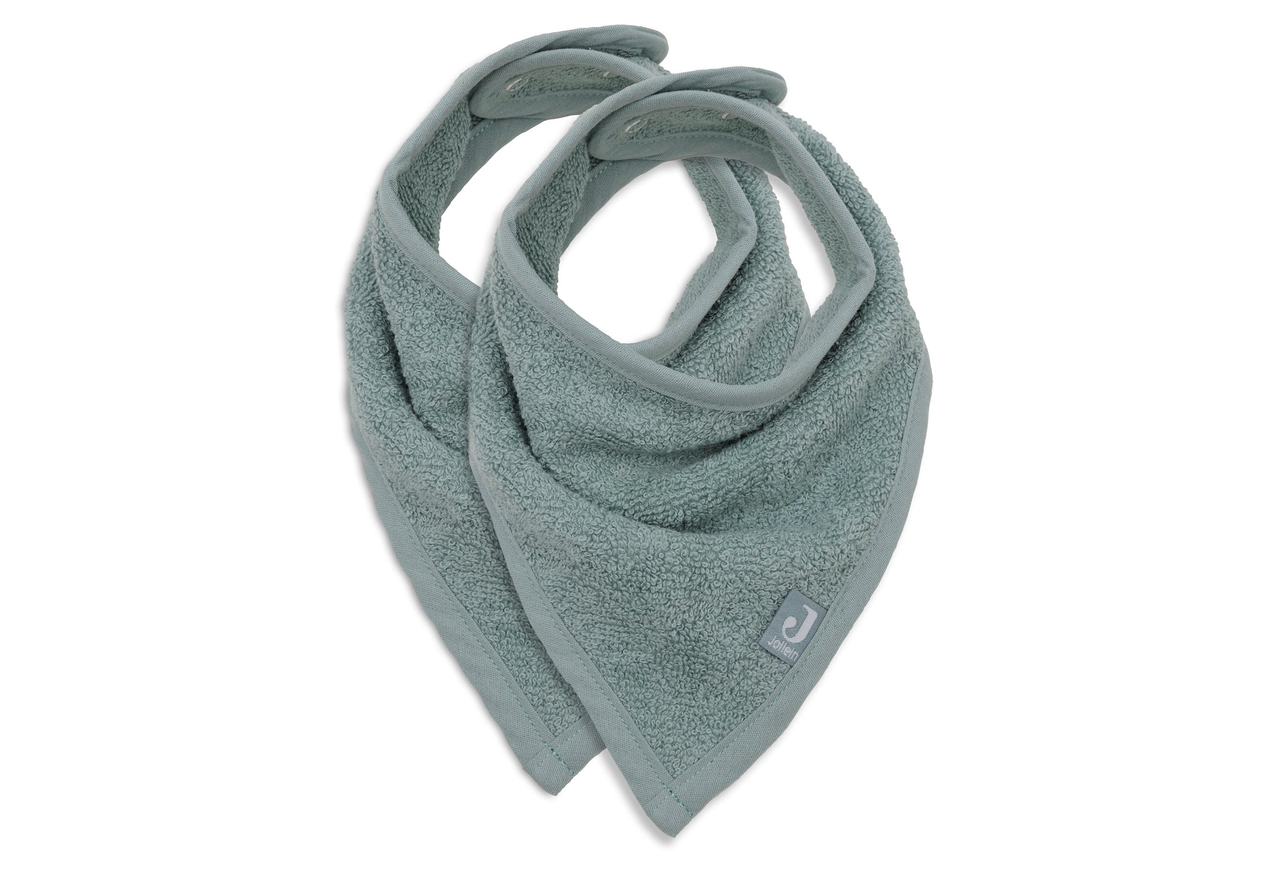 Jollein Bandana Slabbetje - Badstof Sea Green 2-pack