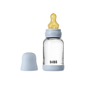 BIBS Glazen Fles - Baby Blue