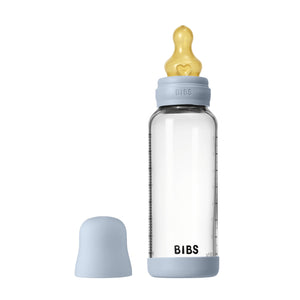 BIBS Glazen Fles - Baby Blue