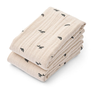 Liewood Hydrofiele (mond)doek - Whale 2-pack