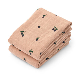 Liewood Hydrofiele (mond)doek - Berry 2-pack