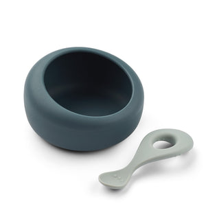 Liewood Sparia Kom met Lepel - Whale/Dove Blue