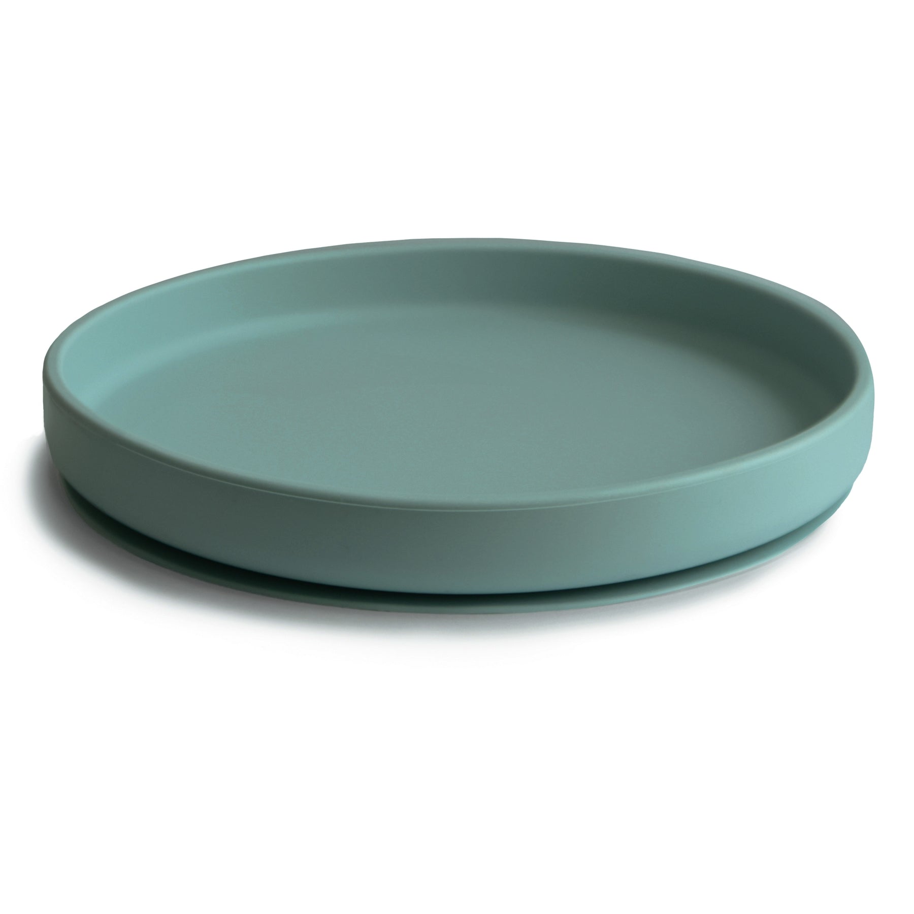 Mushie Siliconen Bord Met Zuignap - Cambridge Blue