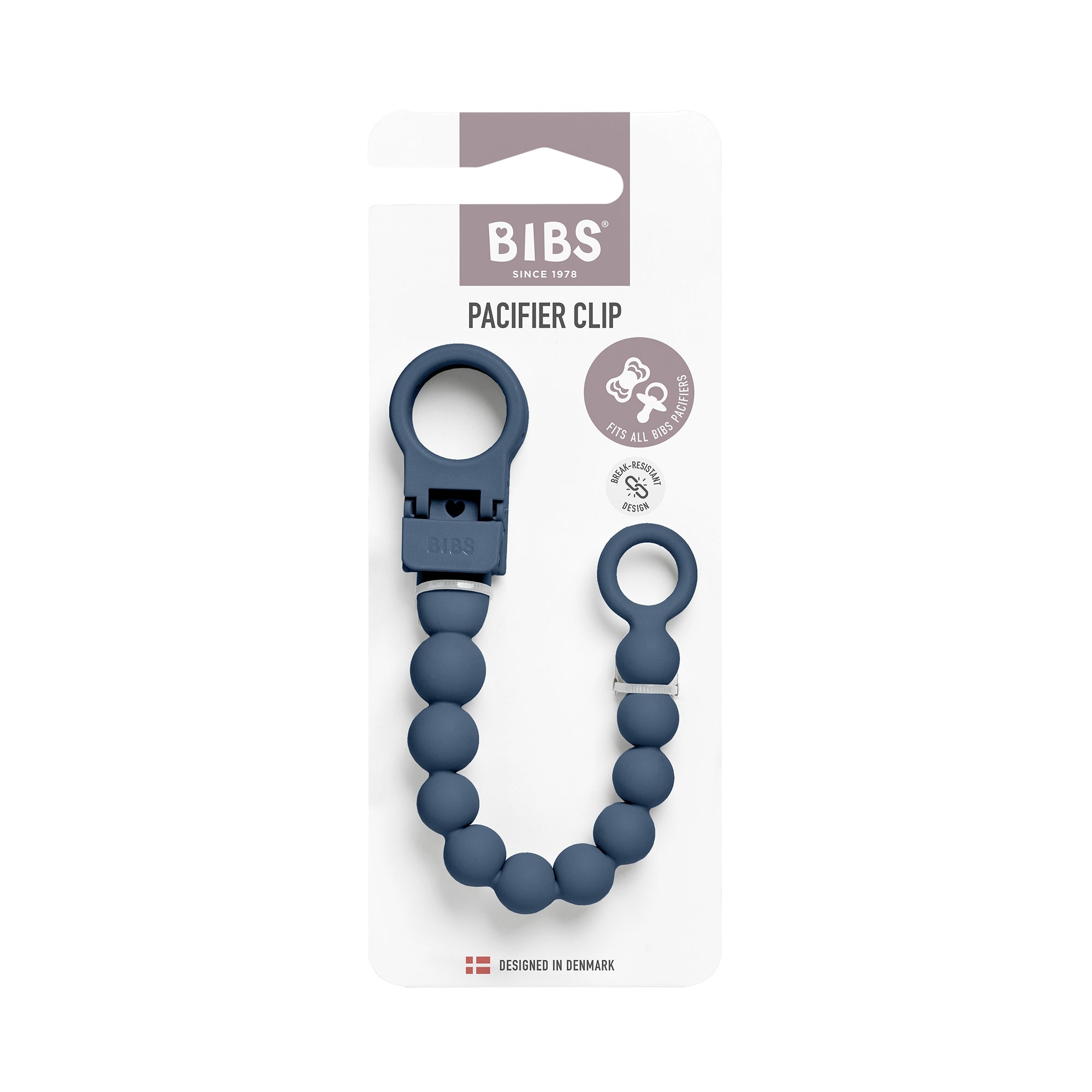 BIBS Speenkoord Beaded - Steel Blue