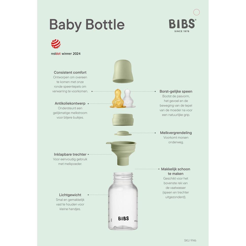 BIBS Babyfles - Blush-