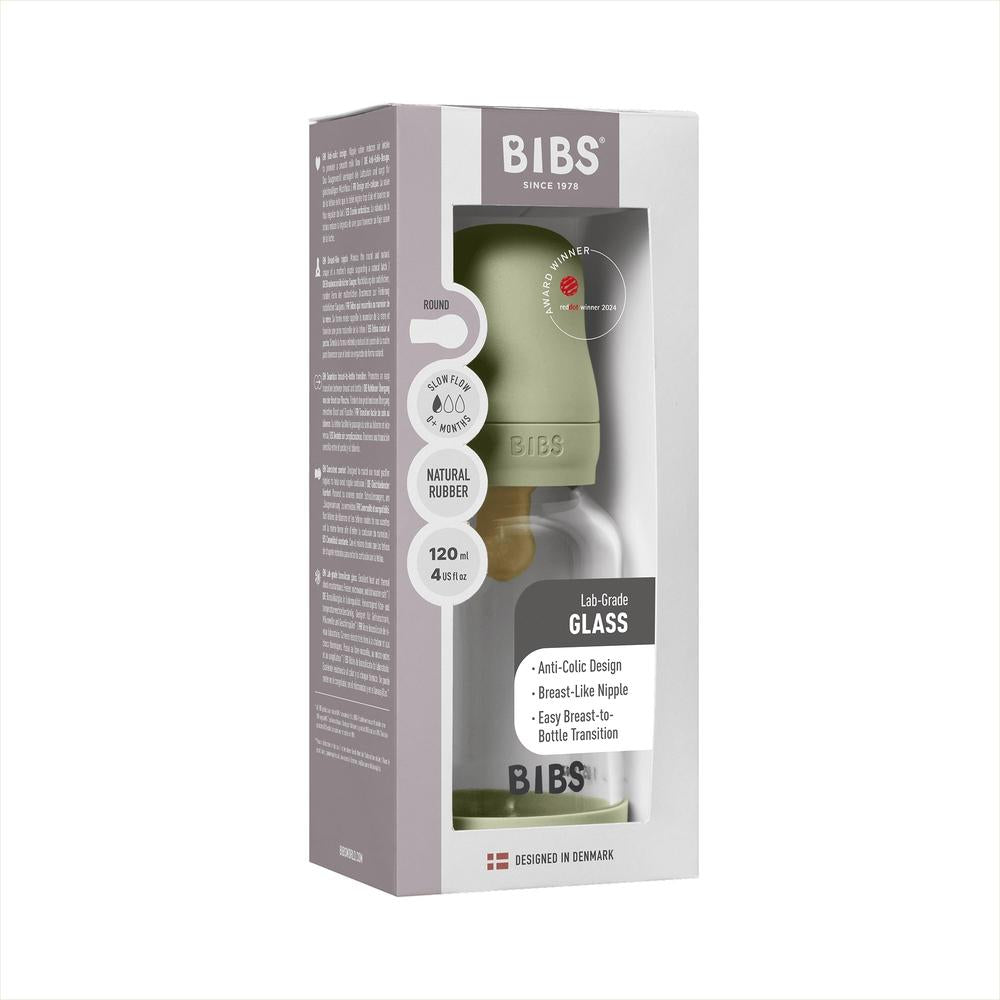 BIBS Glazen Fles - Sage-