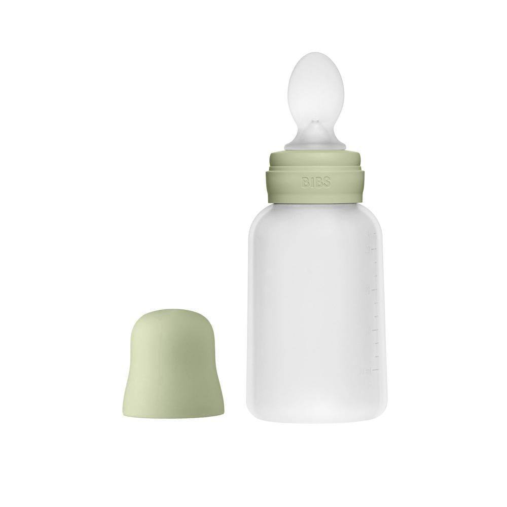 BIBS Knijpfles met Lepel – Sage-