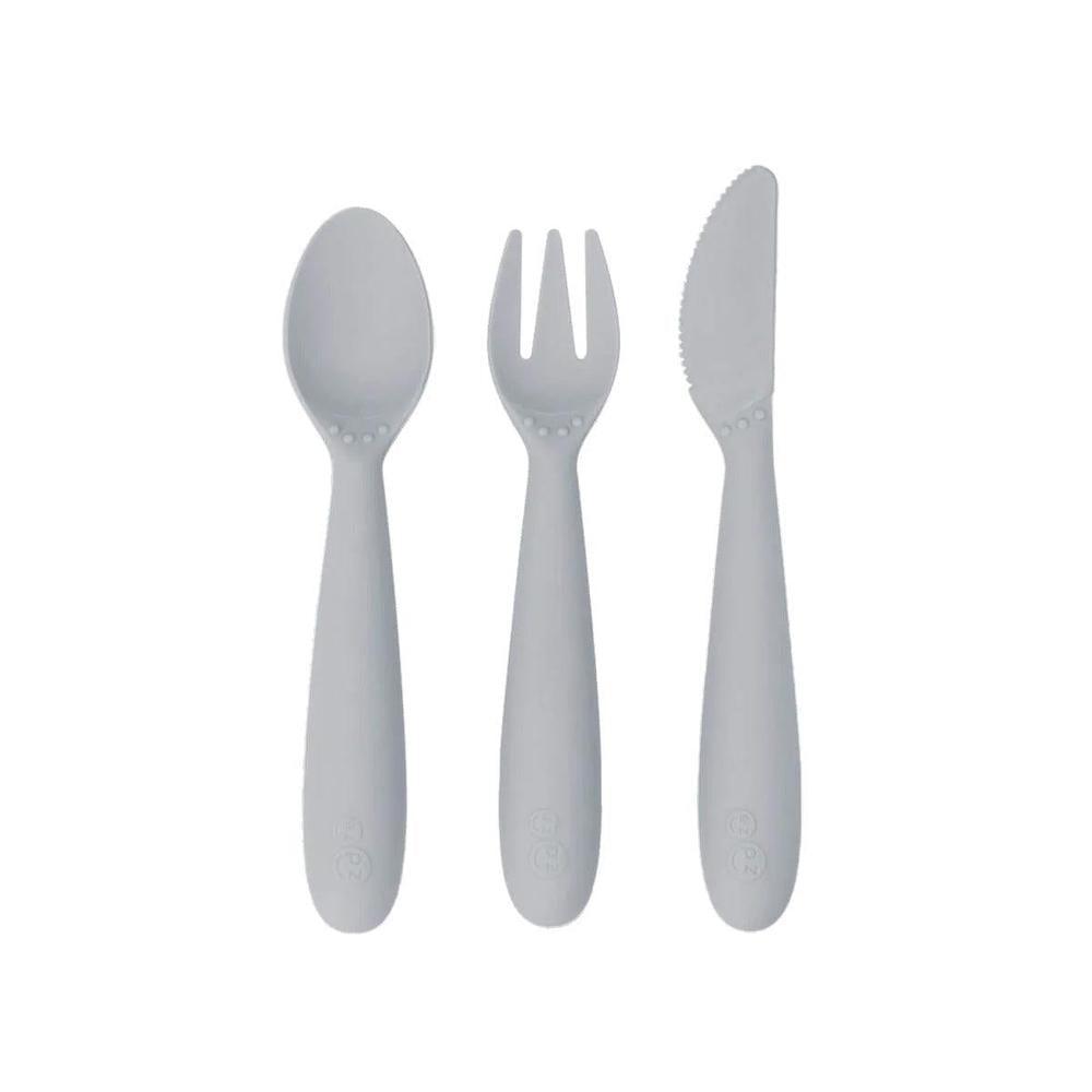 EZPZ Happy Bestek Set - Pewter-