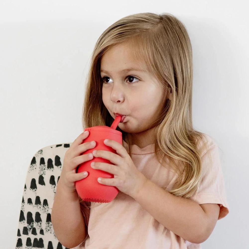 EZPZ Happy Cup + Straw Training System - Coral-