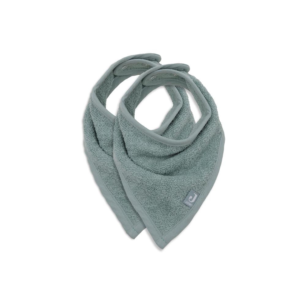 Jollein Bandana Slabbetje - Badstof Sea Green 2-pack-