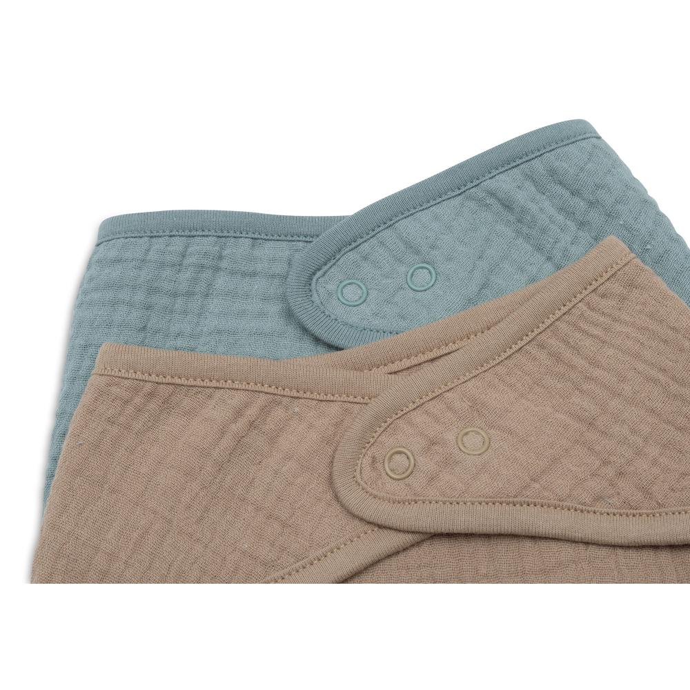 Jollein Bandana Slabbetje - Sea Green/Biscuit 2-pack-