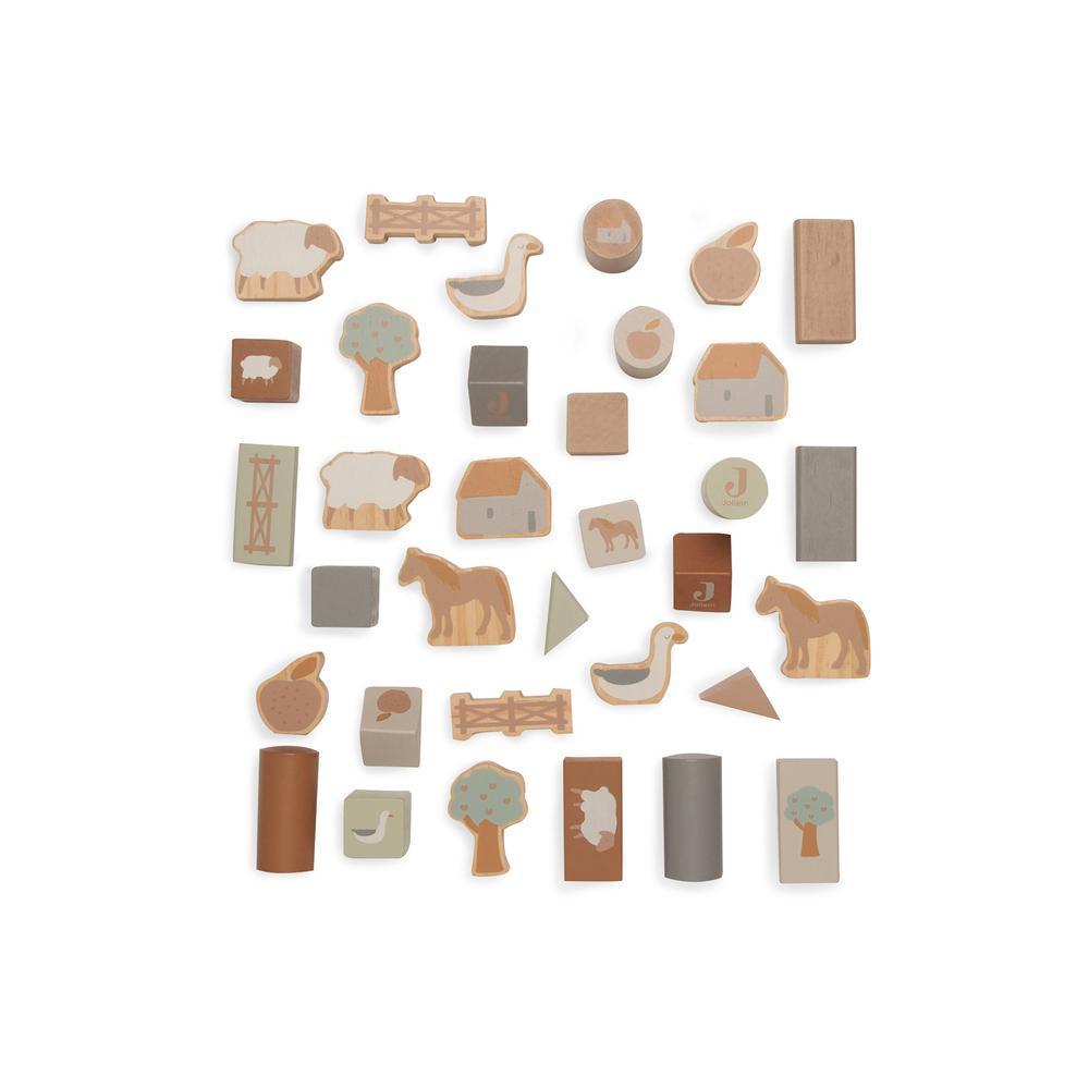 Jollein Houten Blokken Set - Farm-