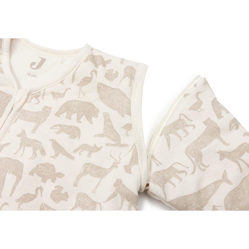 Jollein Slaapzak Met Afritsbare Mouw - Animals Nougat-