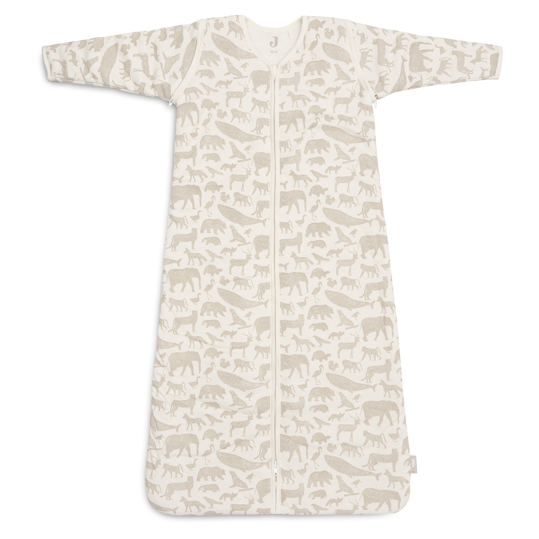 Jollein Slaapzak Met Afritsbare Mouw - Animals Nougat-