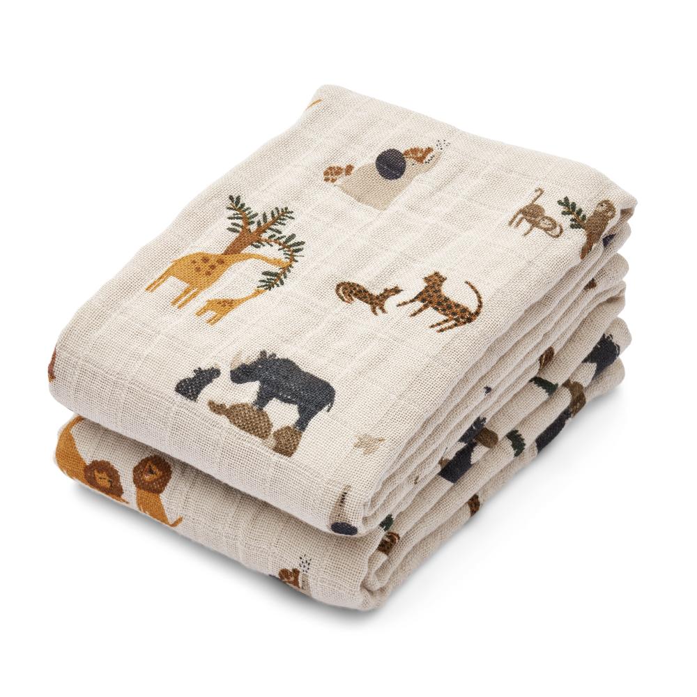 Liewood Hydrofiele (mond)doek - All Together 2-pack-