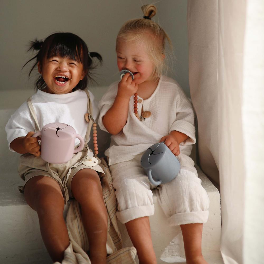 Mushie Snack Cup - Powder Blue-