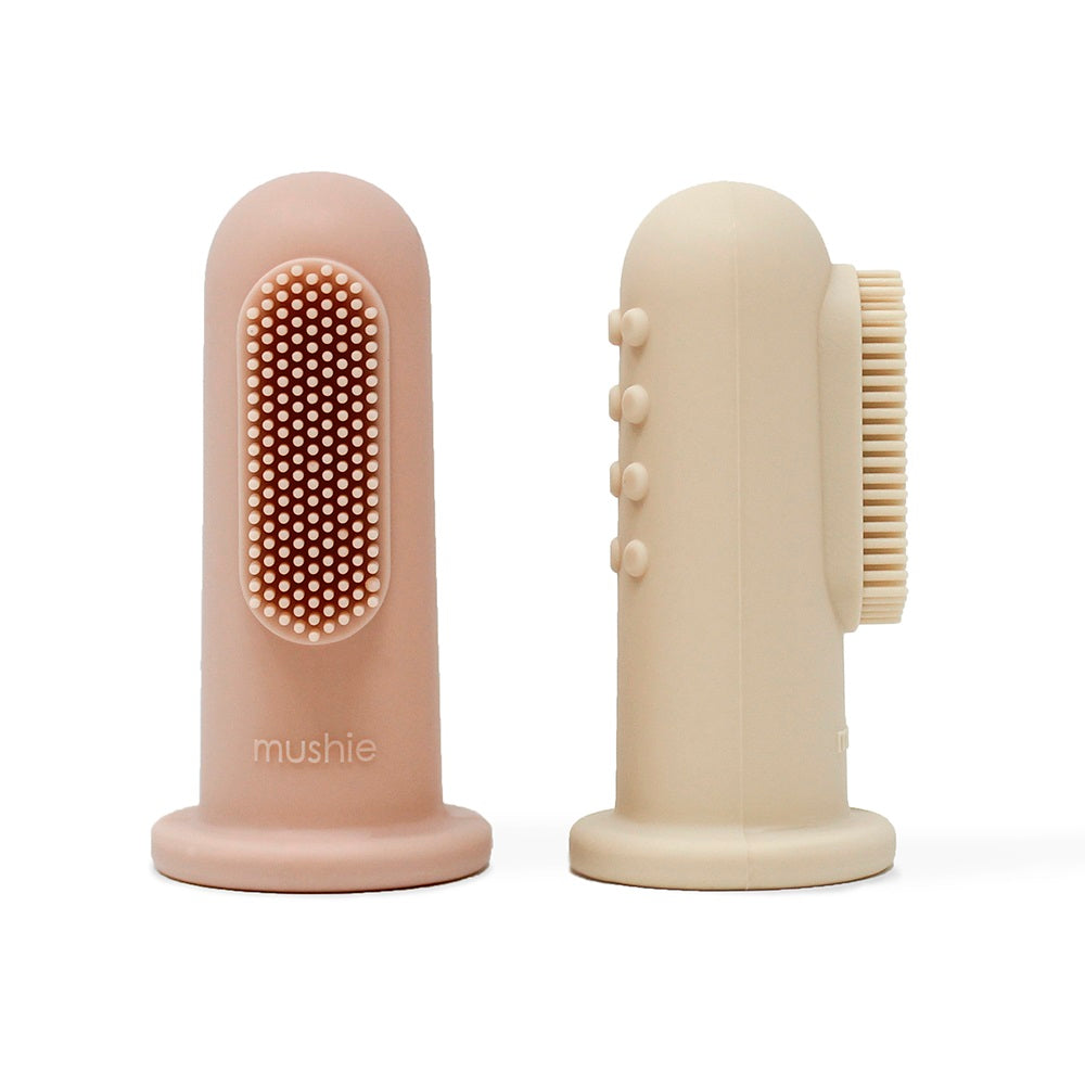 Mushie Tandenborstel - Shifting Sand / Blush 2-pack