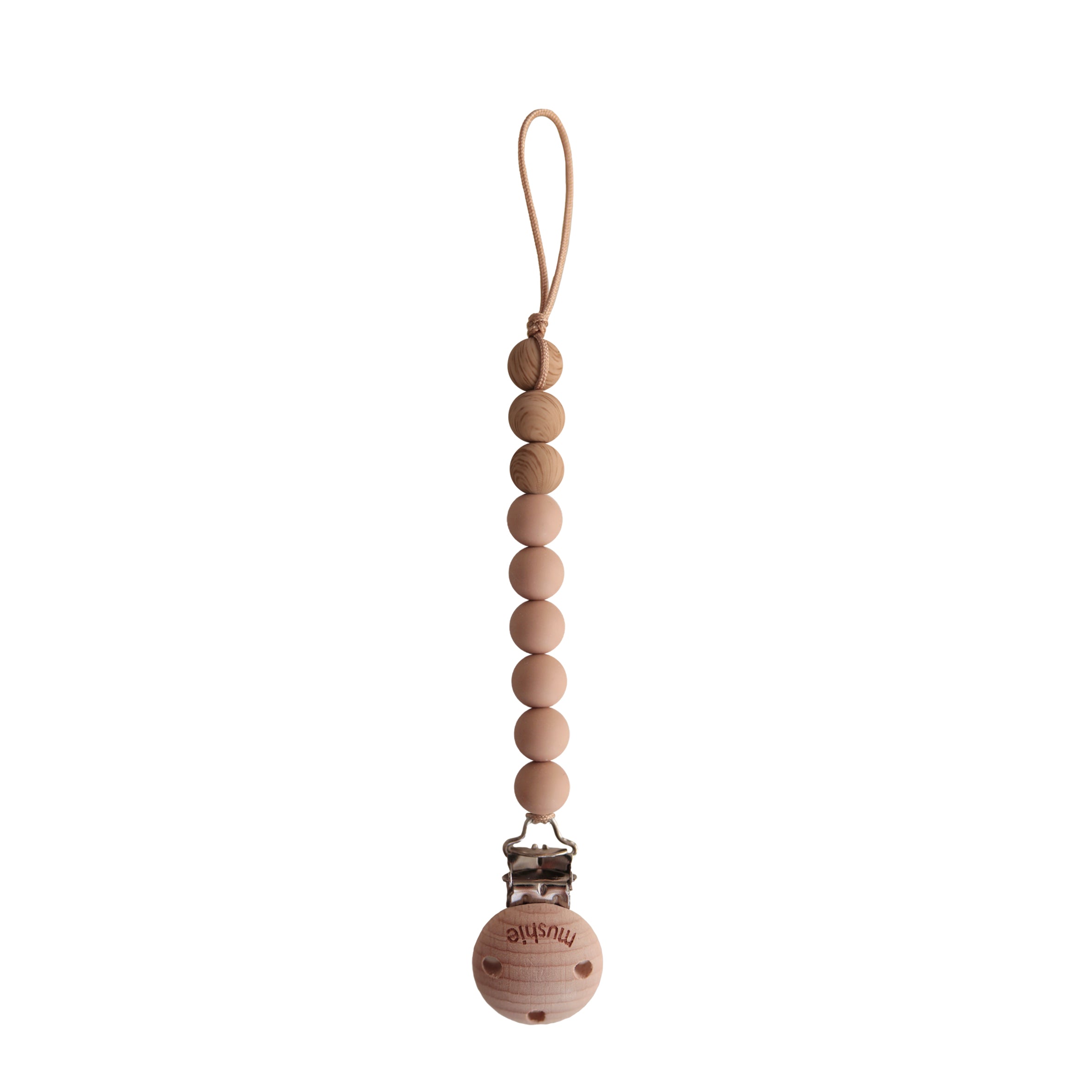 Mushie Speenkoord Eva - Pale Taupe