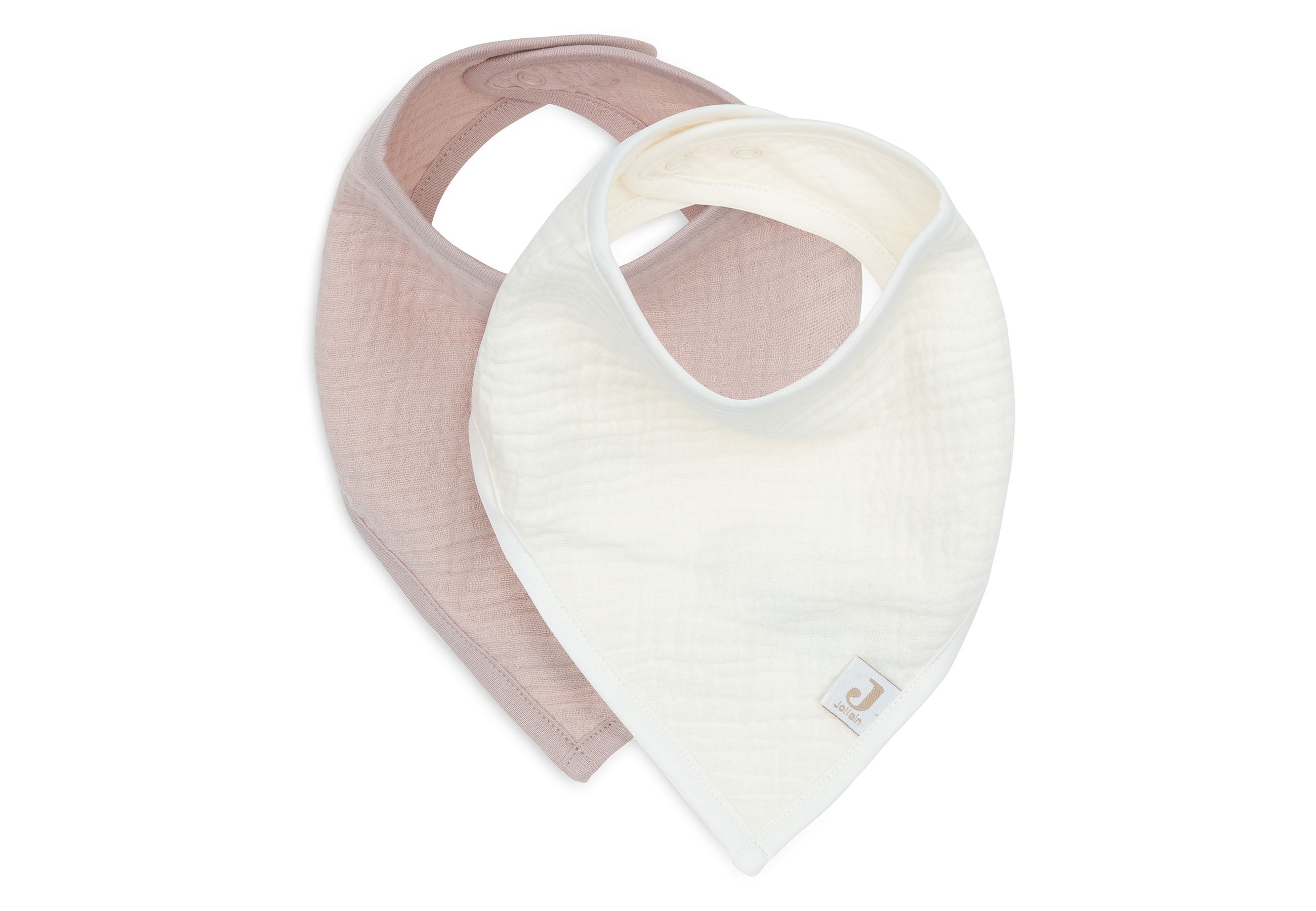 Jollein Bandana Slabbetje - Hydrofiel Wild Rose/Oatmeal 2-pack