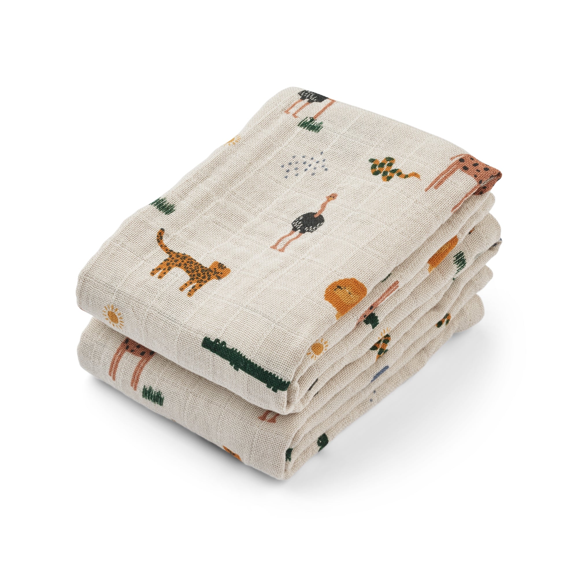 Liewood Hydrofiele (mond)doek - Safari 2-pack