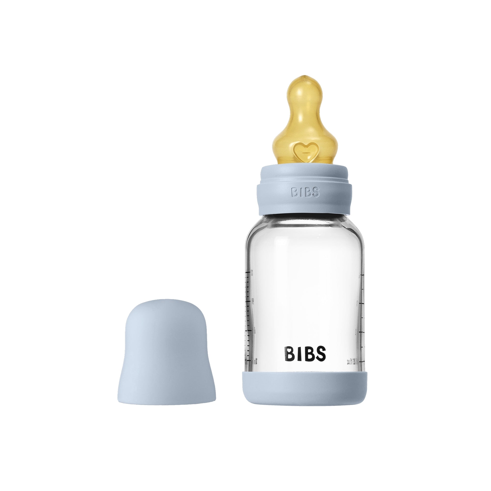 BIBS Glazen Fles - Baby Blue