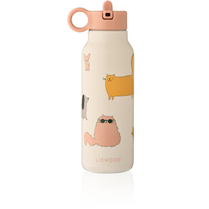Liewood Falk Water Bottle - Cats And Dogs (350ml)