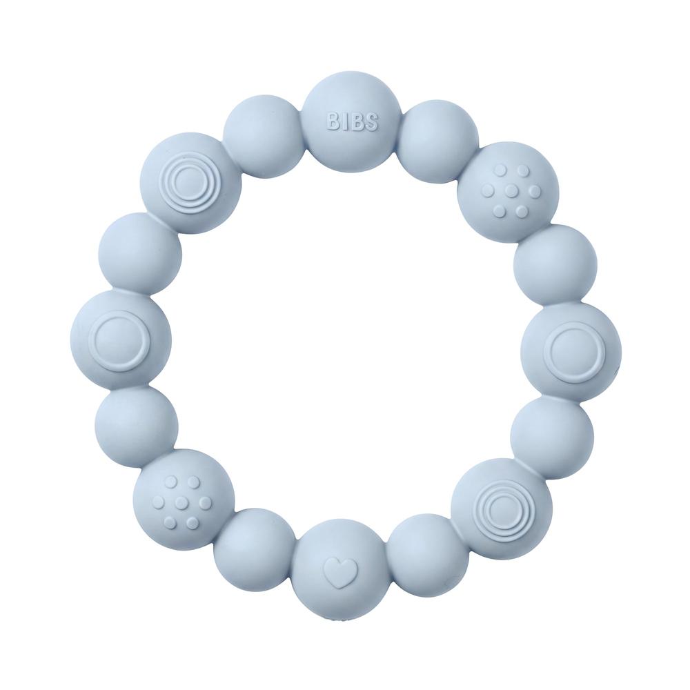 BIBS Bijtring Beaded - Baby Blue-
