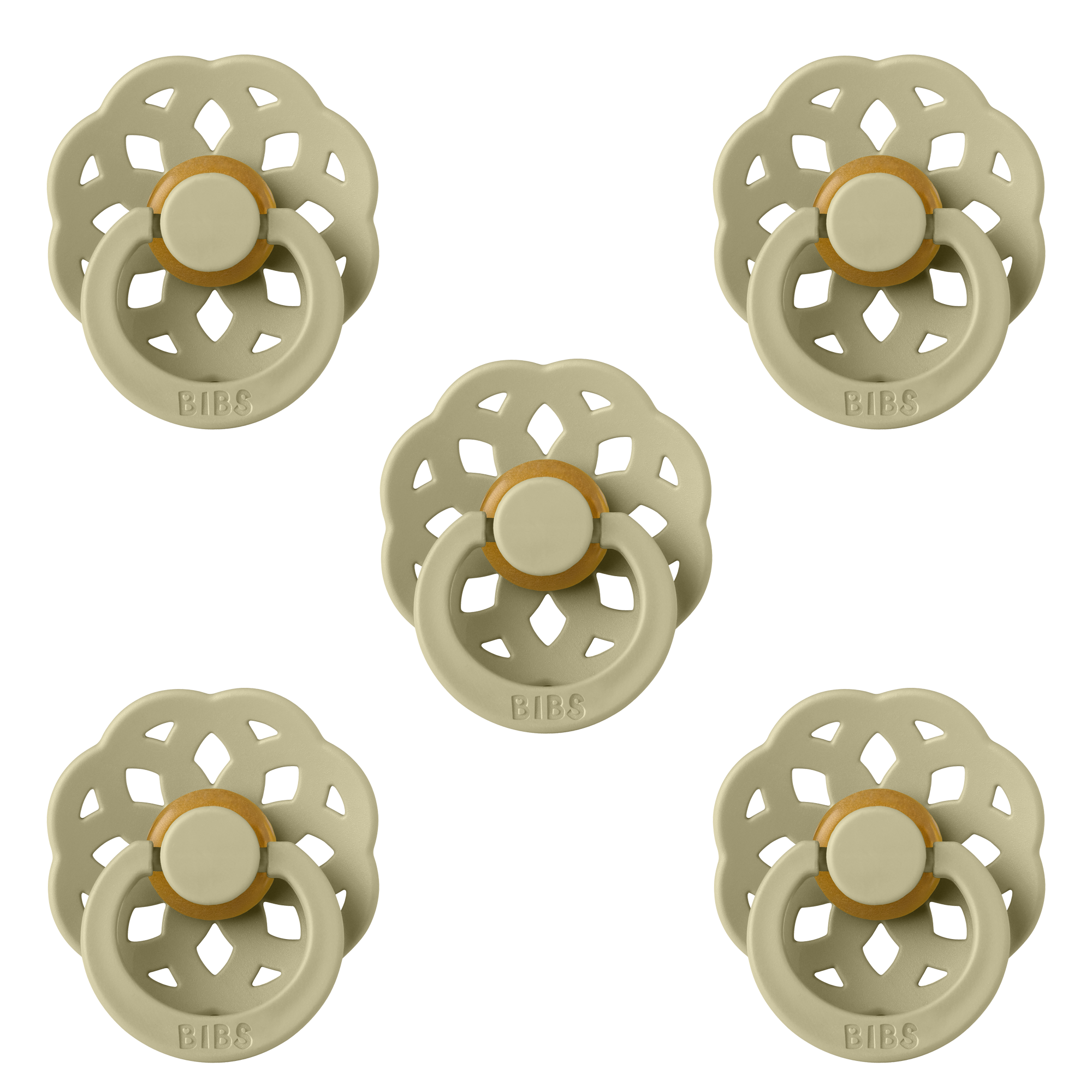 BIBS Boheme - Khaki (5-Pack)-0-6 m-