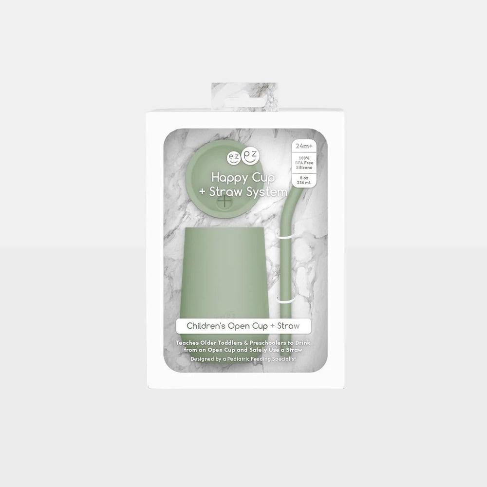 EZPZ Happy Cup + Straw Training System - Sage-