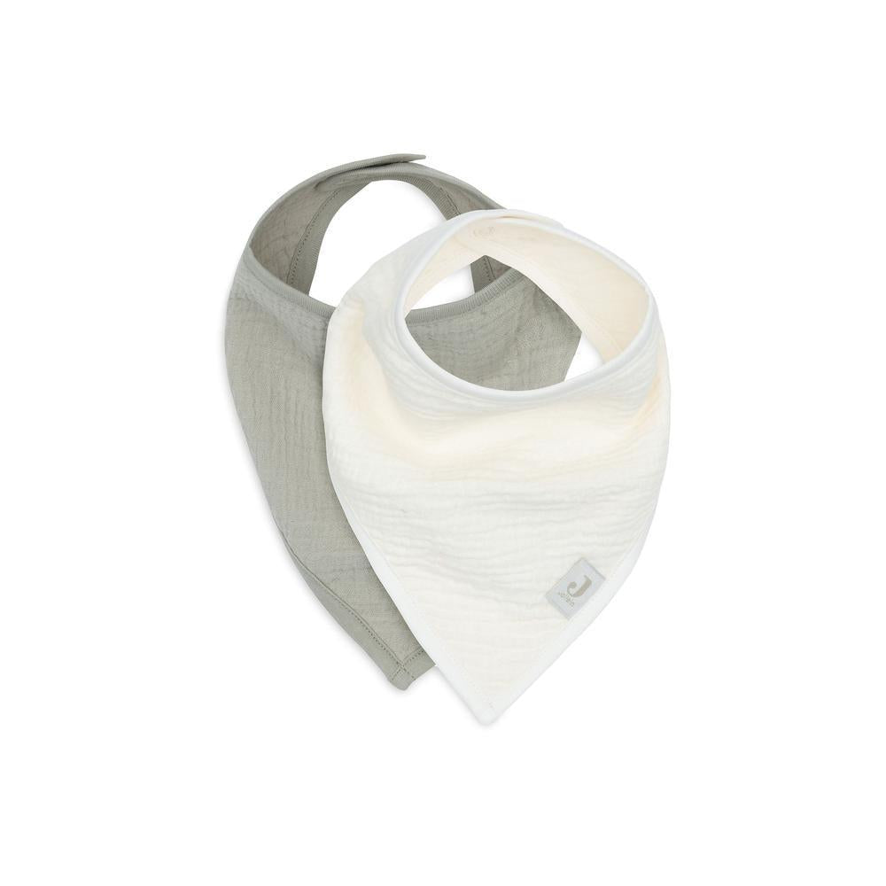 Jollein Bandana Slabbetje - Hydrofiel Olive Green/Oatmeal 2-pack-