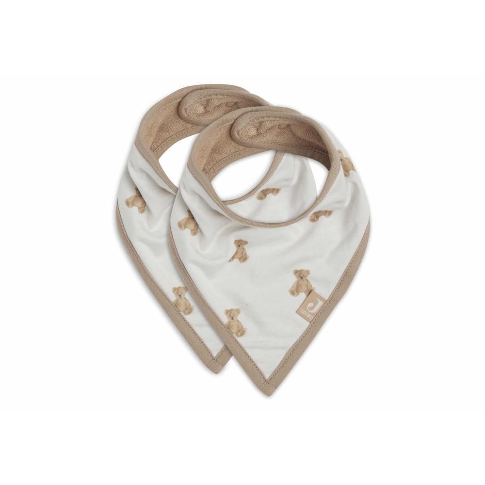 Jollein Bandana Slabbetje - Teddy Bear GOTS 2-pack-