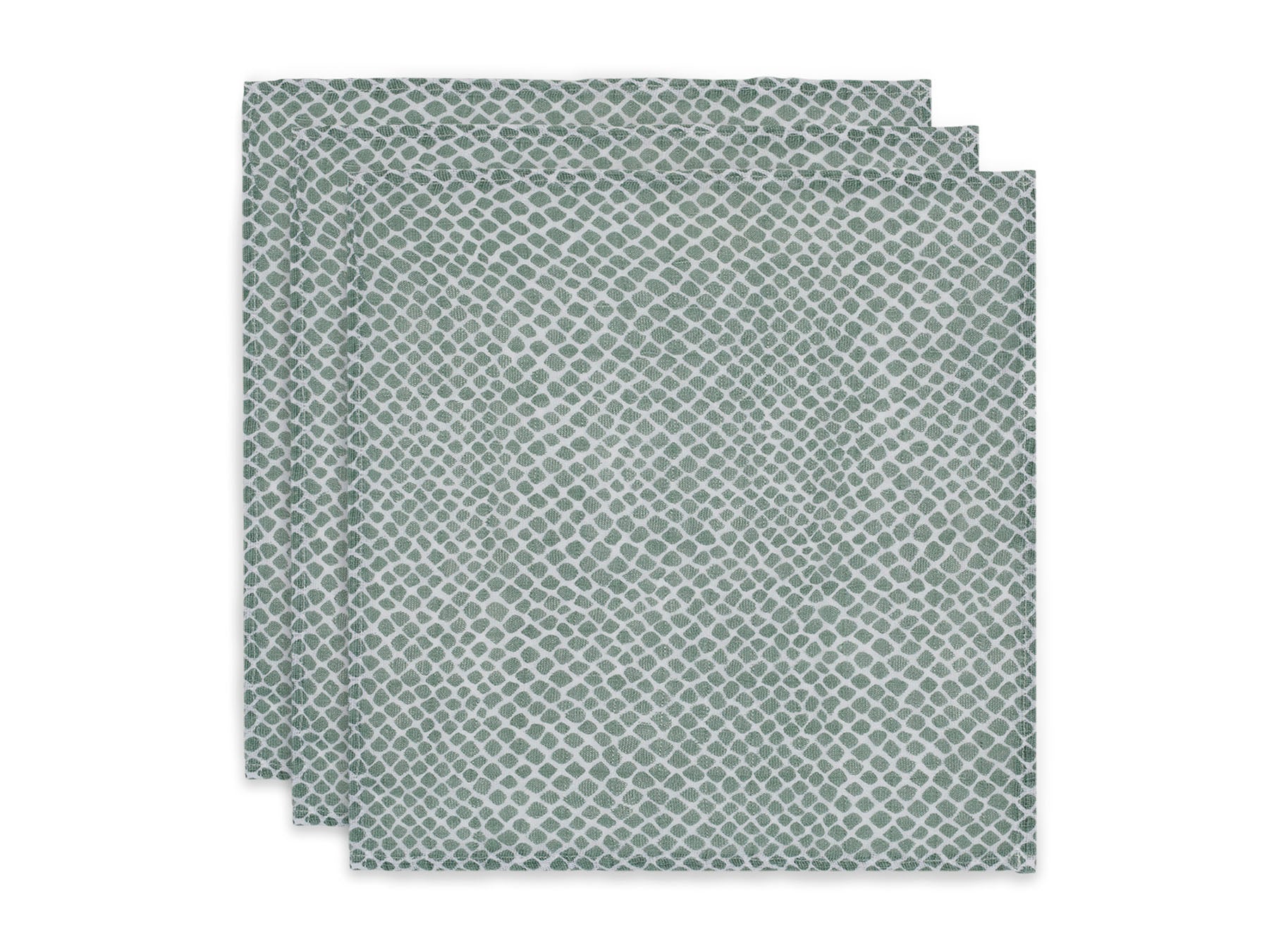 Jollein Hydrofiel Monddoekje - Snake Ash Green 3-pack-