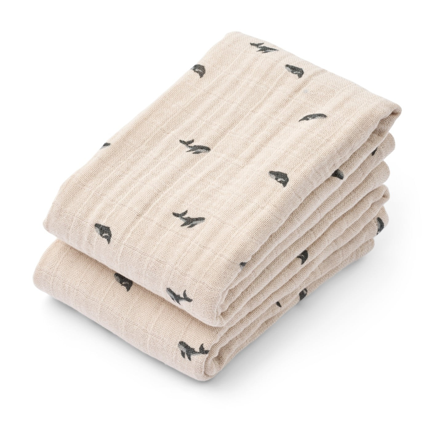 Liewood Hydrofiele (mond)doek - Whale 2-pack-