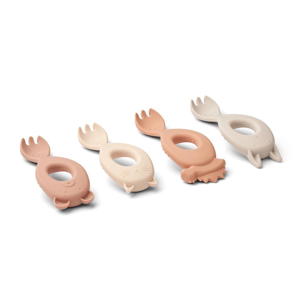 Liewood Liva Silicone Fork - Rose Mix 4-Pack-