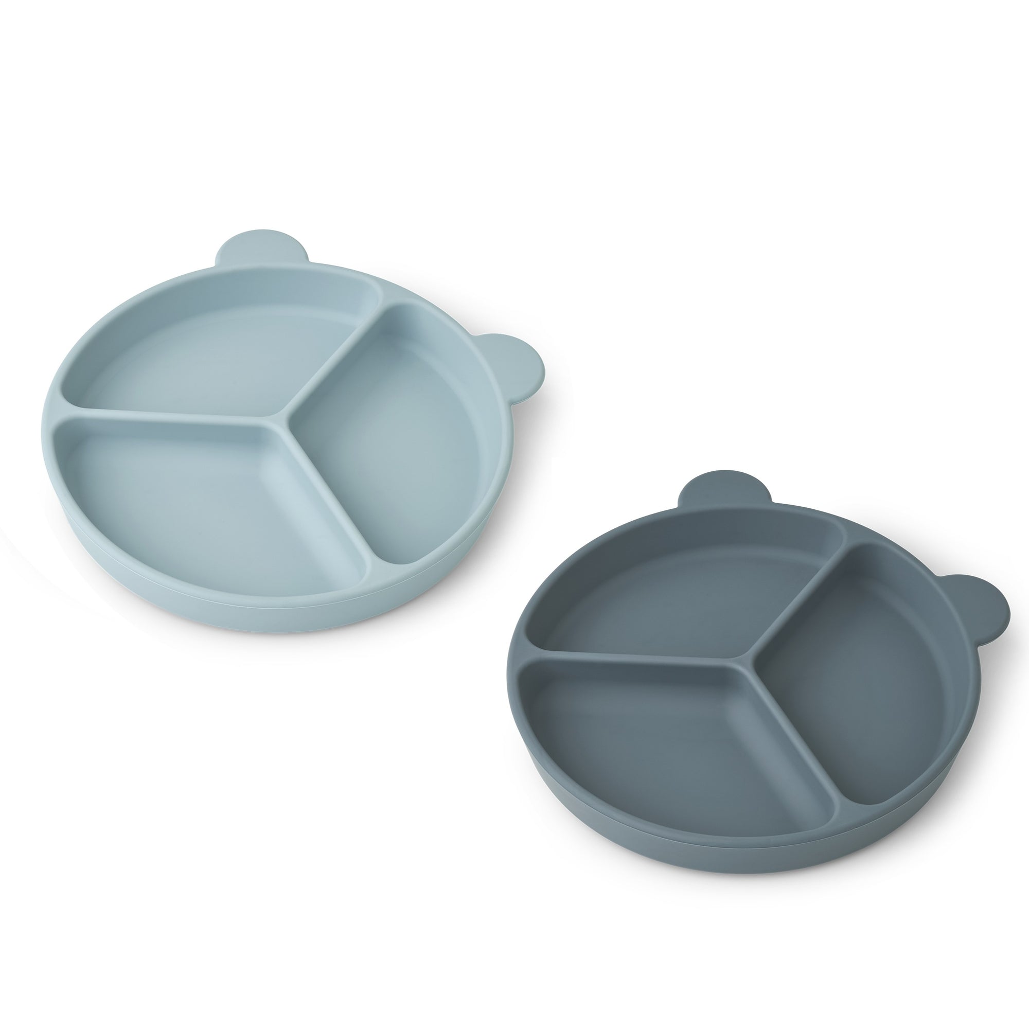 Liewood Stacy Bordjes Met Zuignap - Sea/Whale Blue 2-pack-