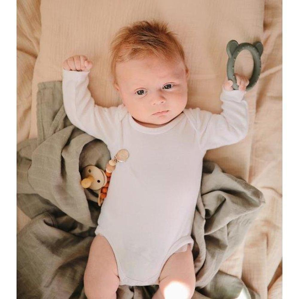 Mushie Bijtring Bear - Dried Thyme-