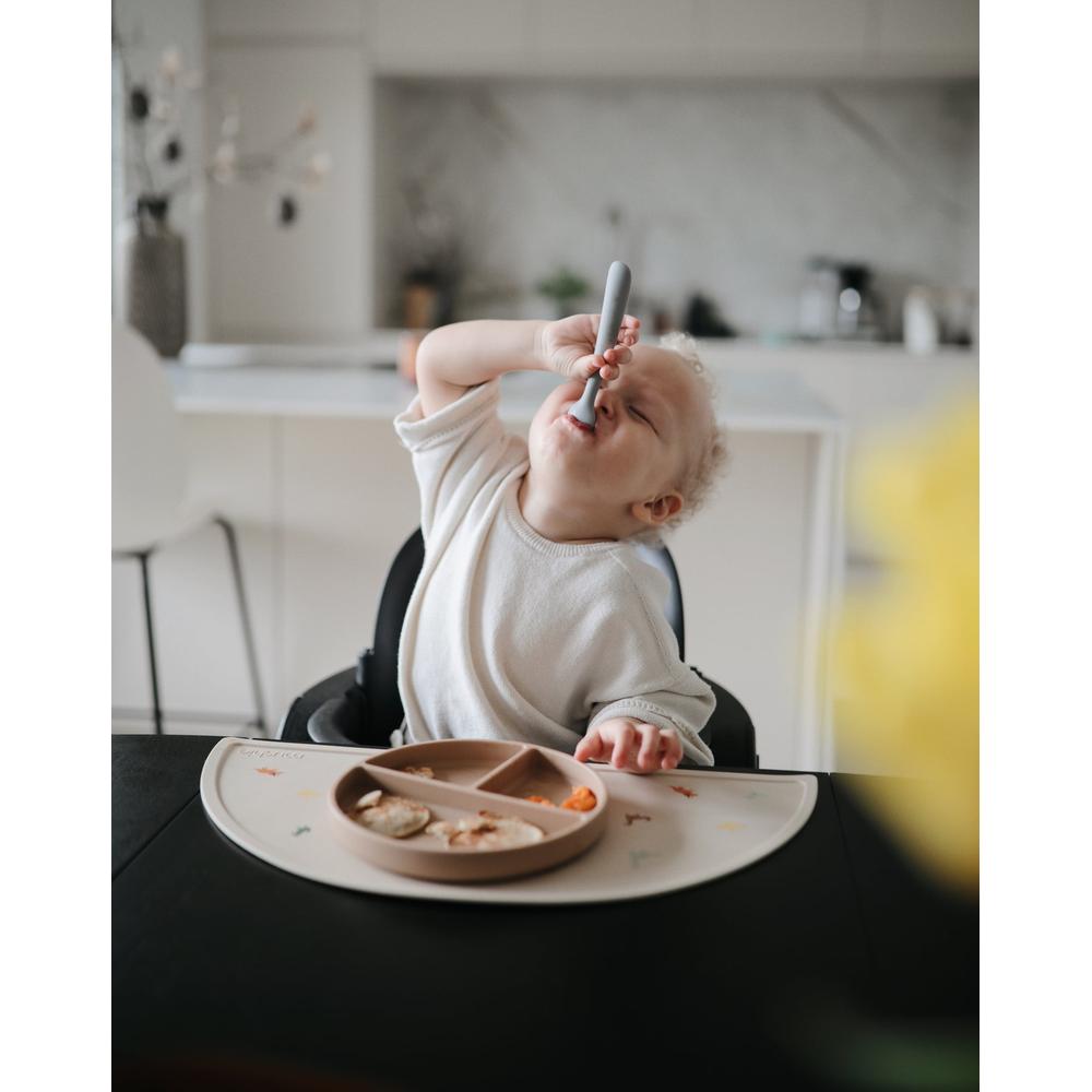 Mushie Siliconen Bord Met Zuignap - Blush-